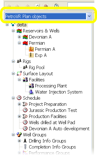 Plan Model Objects Tree